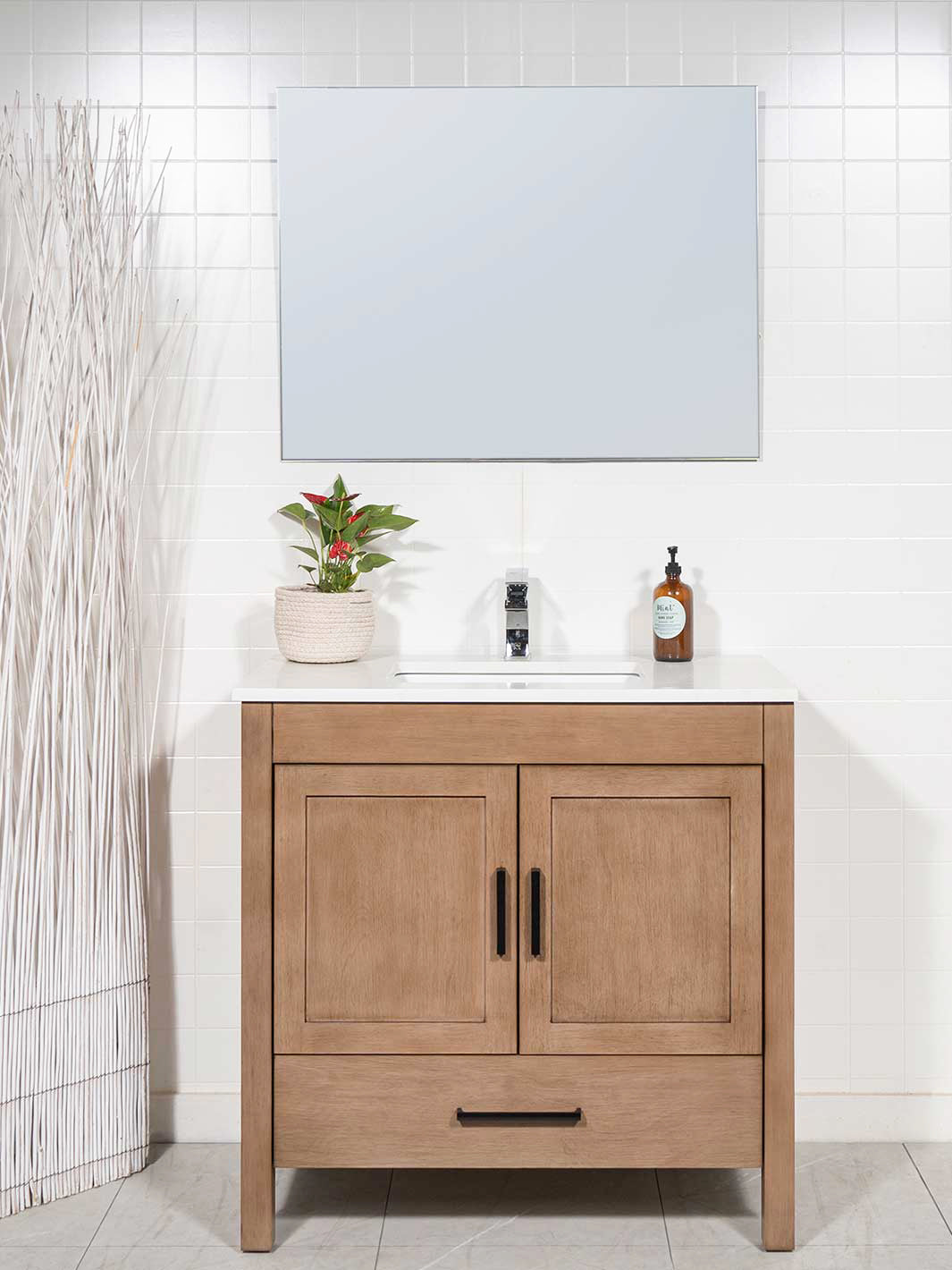 White Oak Vanity 36 inches 7536 modernbathrooms.ca