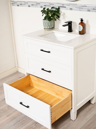 bottom drawer of vanity