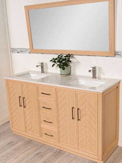 side view of double vanity 