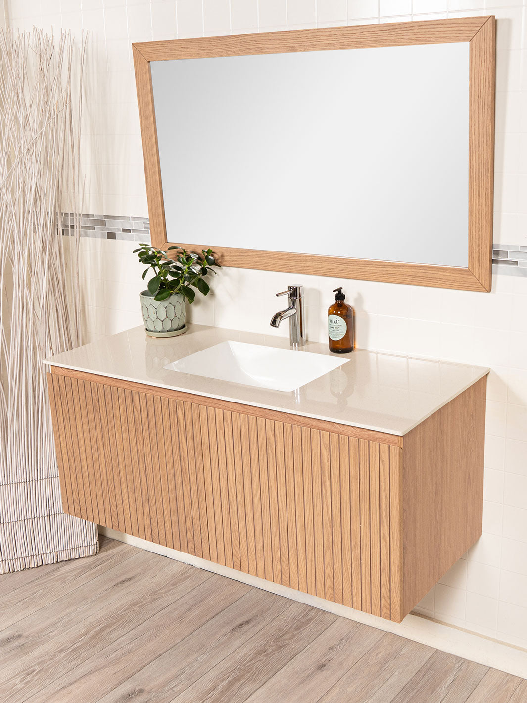 48 inch Floating Vanity in Reeded Design - Style 5748