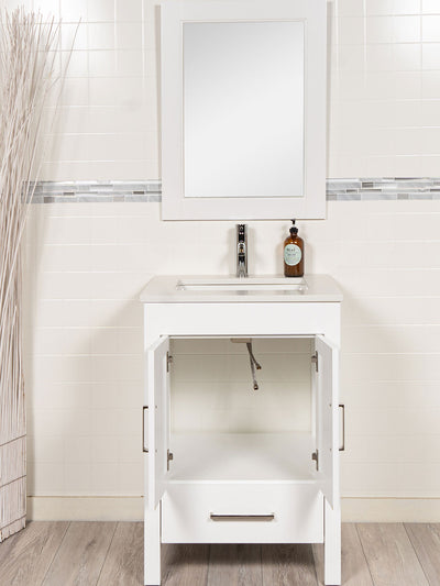 25 inch White Vanity - Style 7425