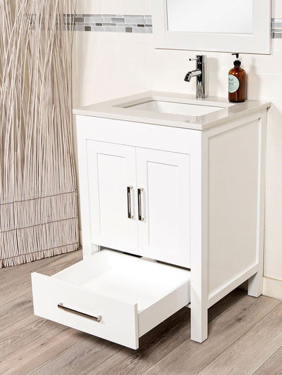 25 inch White Vanity - Style 7425