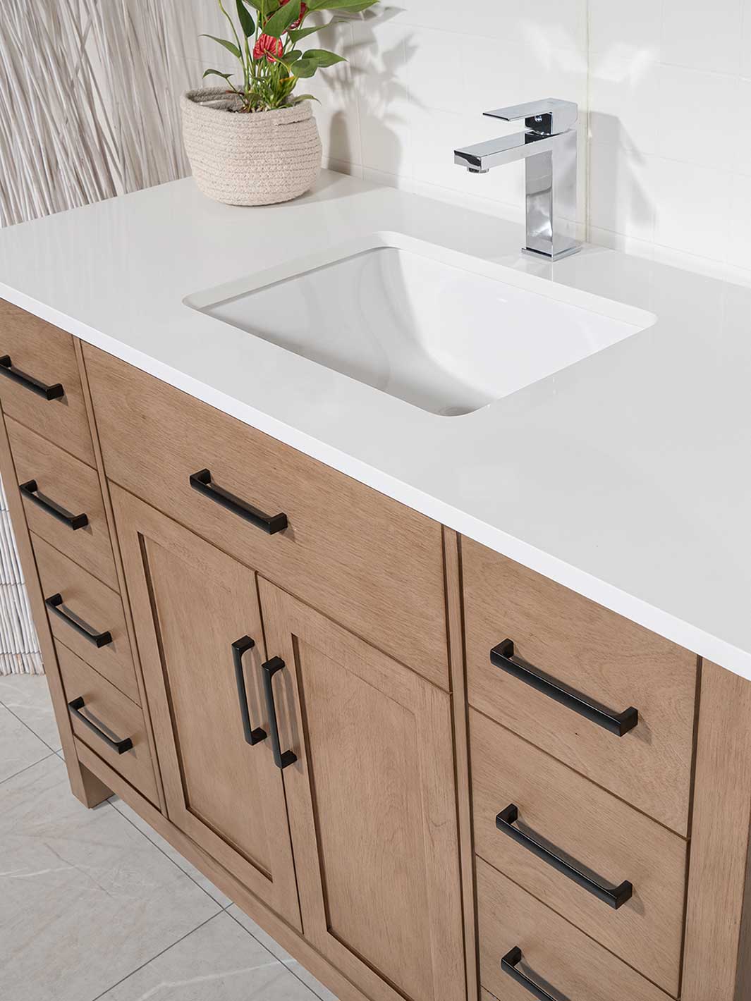 48 inch White Oak Vanity 7548 modernbathrooms