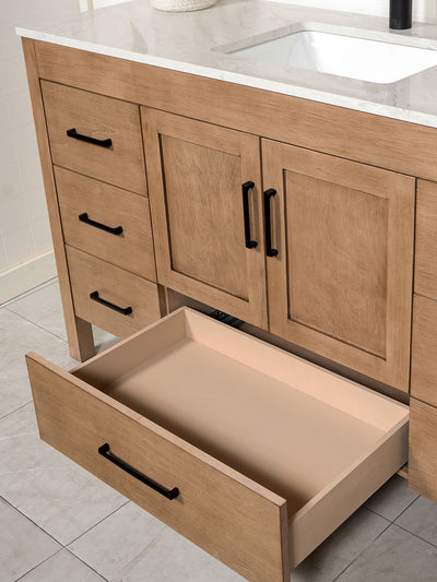 drawer beneath the cupboard