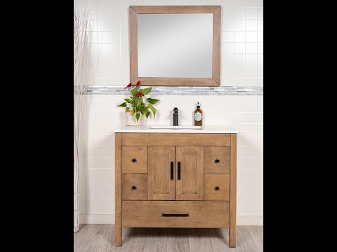 37 inch White Oak Vanity - Style 3537