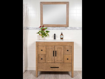 37 inch White Oak Vanity - Style 3537