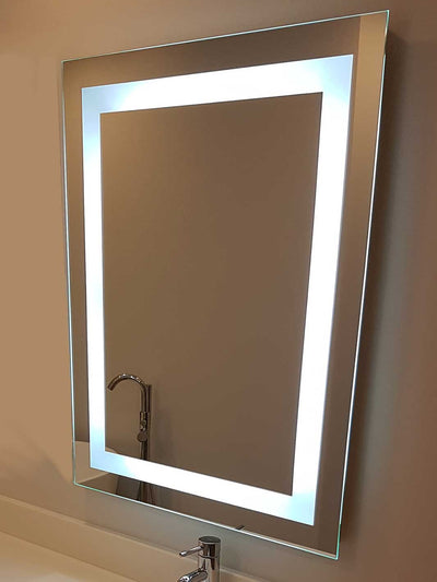 Installed picture of backlit mirror
