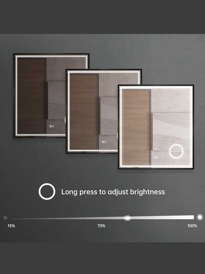 Colour options on backlit mirror