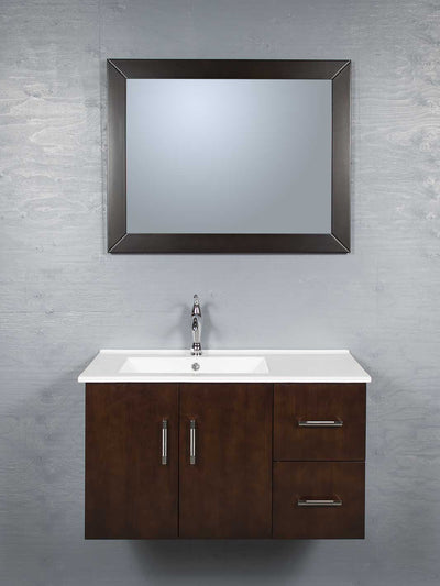 36 floating vanity with offset sink