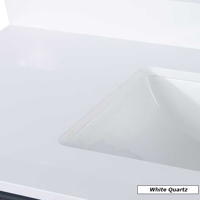 white quartz counter