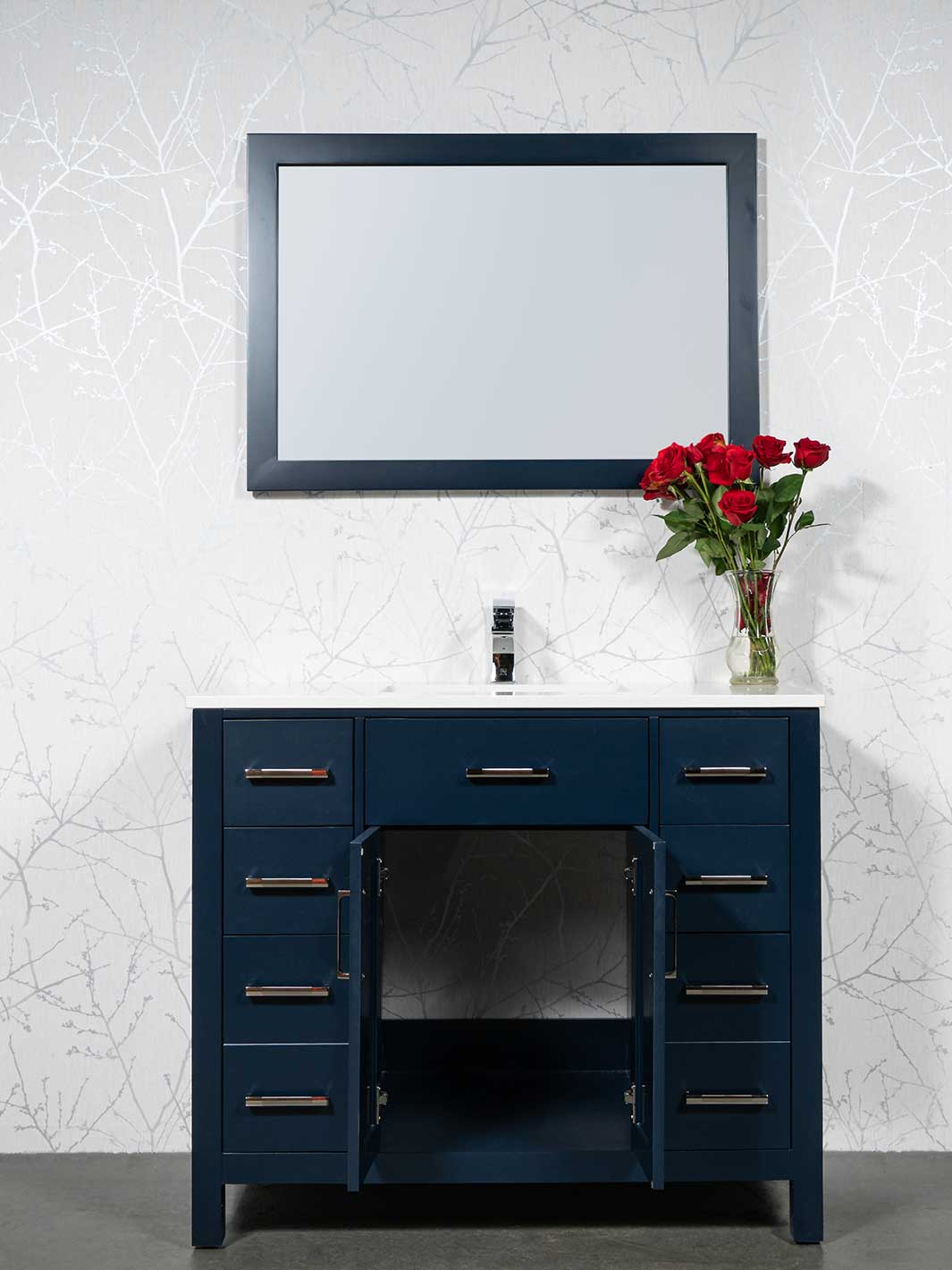 Blue bathroom vanity 42 inch hotsell
