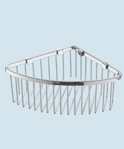 corner shower basket in chrome
