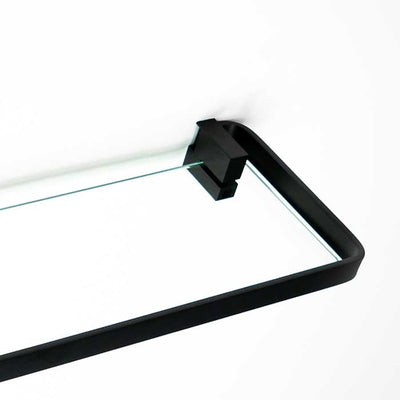 Glass Shower Shelf - Matte Black