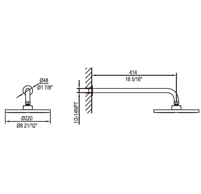 Shower Fixtures - Rainfall Shower
