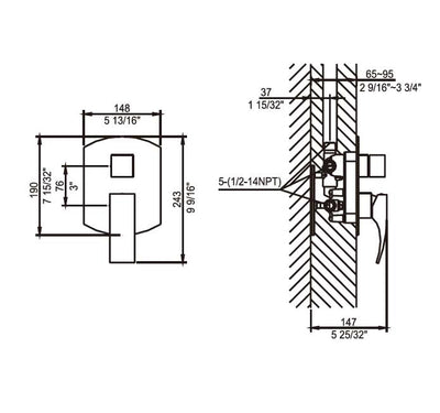 schematic diagram of 3 way diverter valve