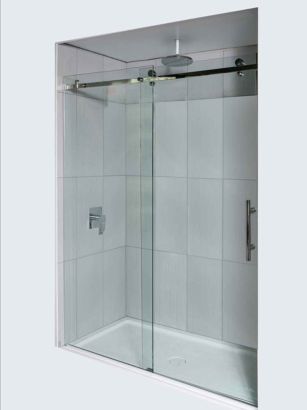 60 inch shower glass with base