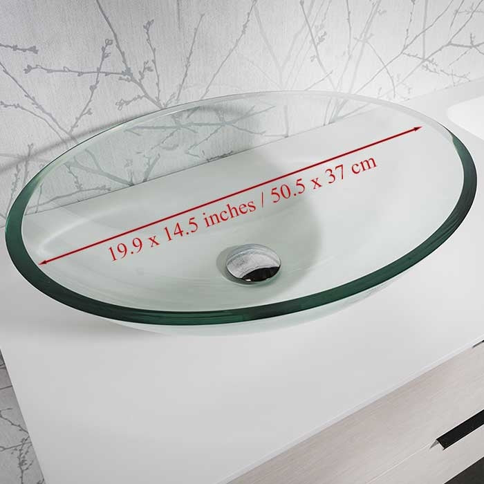 Oval Glass Vessel Sink